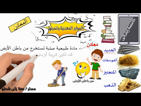 الموارد المعدنية وتنميتها للصف الخامس الابتدائي
