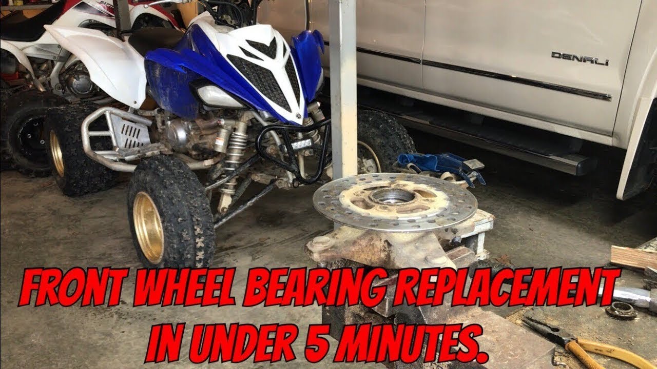 Front Wheel Bearing Replacement In Under 5 Minutes (Remove & Install) | Yamaha Raptor 700
