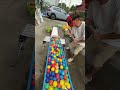 Marble run game with a custom-made wooden track②