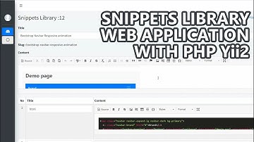 Master Detail Syntax Highlighter snippets library with PHP Yii2