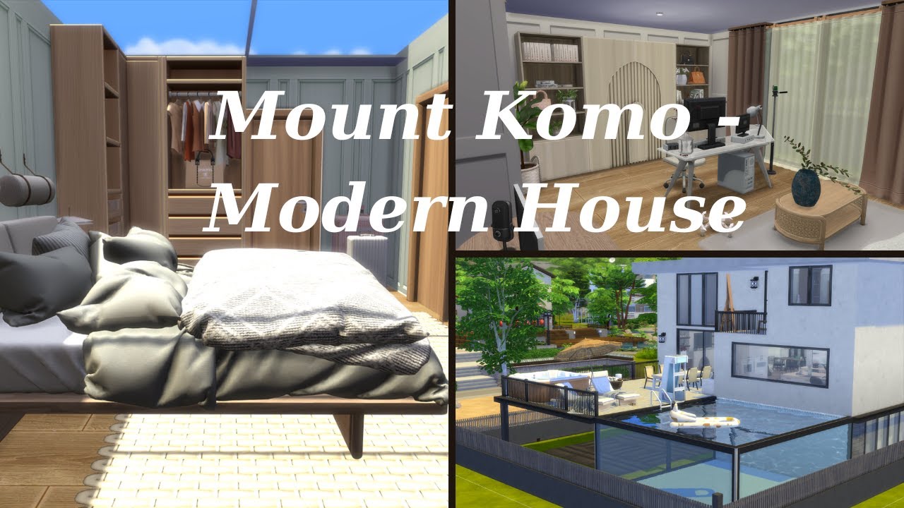 The Sims 4 Speed build Mt Komorebi Modern House YouTube