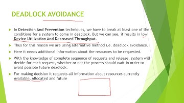 3.4 DEADLOCK AVOIDANCE IN OS #os #operatingsystem #exams #vtu