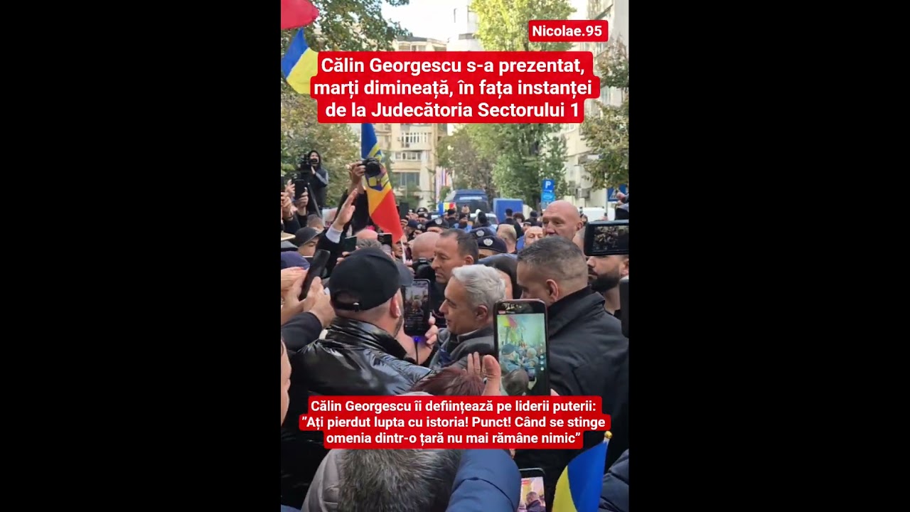 Călin Georgescu s-a prezentat, marți dimineață, în fața instanței de la Judecătoria Sectorului 1