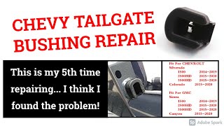 Chevy Tailgate Bushing Repair For Lift Assist. GM Design Flaw! 2020 2019 2018 2017 2016 2015 2014 GM screenshot 2