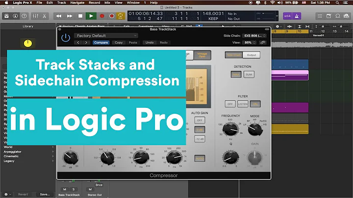 How to Use Track Stacks and Sidechain Compression in Logic Pro | Logic Production Tutorial Series