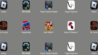 Barry's Prisson Run,Roblox,Project Playtime Dark Riddle 2,Poppy Playtime 3,Garten Of Banban 7 Mobile