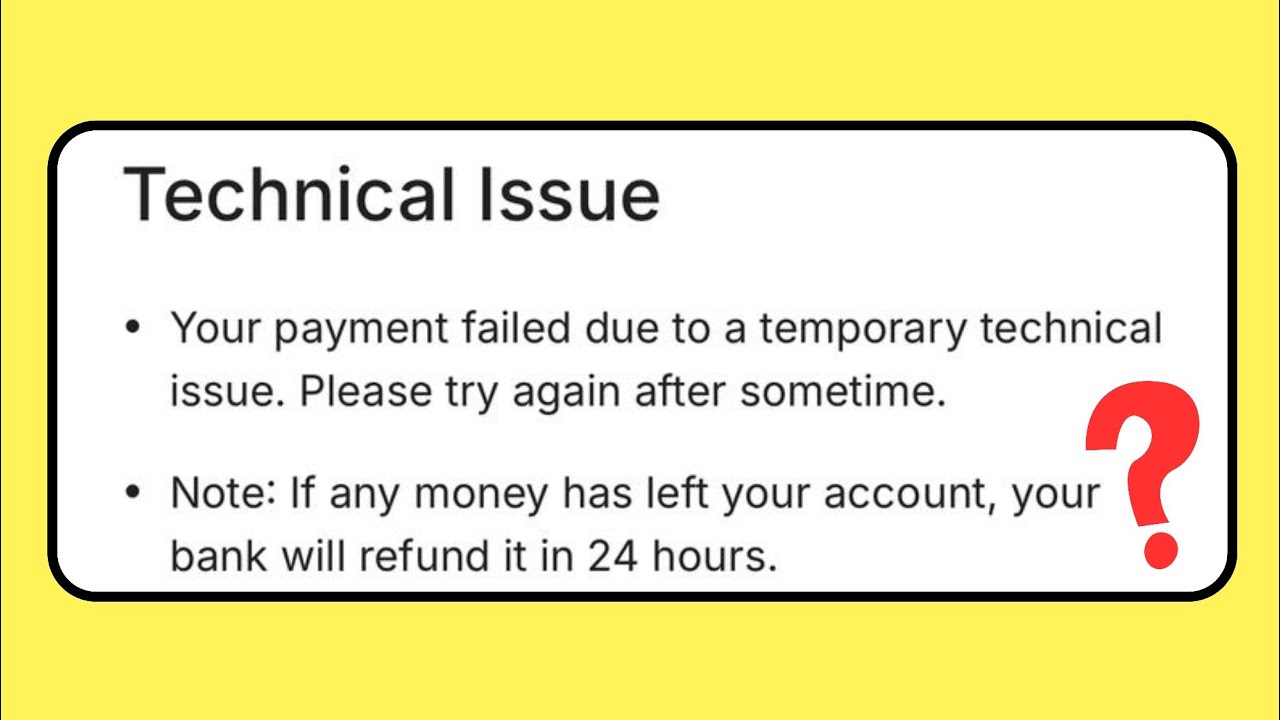 PhonePe Payment Failed | Your Payment Failed Due To A Temporary ...