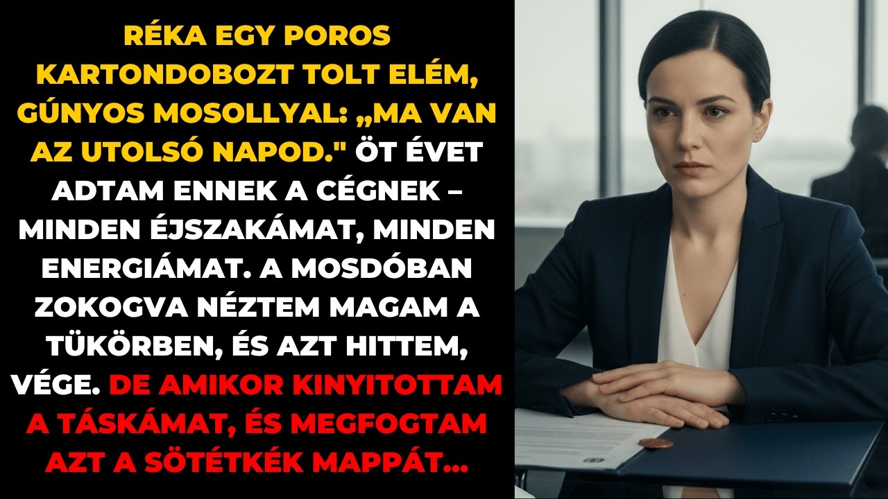 Kihallgattam a kollégák tervét a kirúgásomra. Megvettem a céget, és én adtam át a felmondást