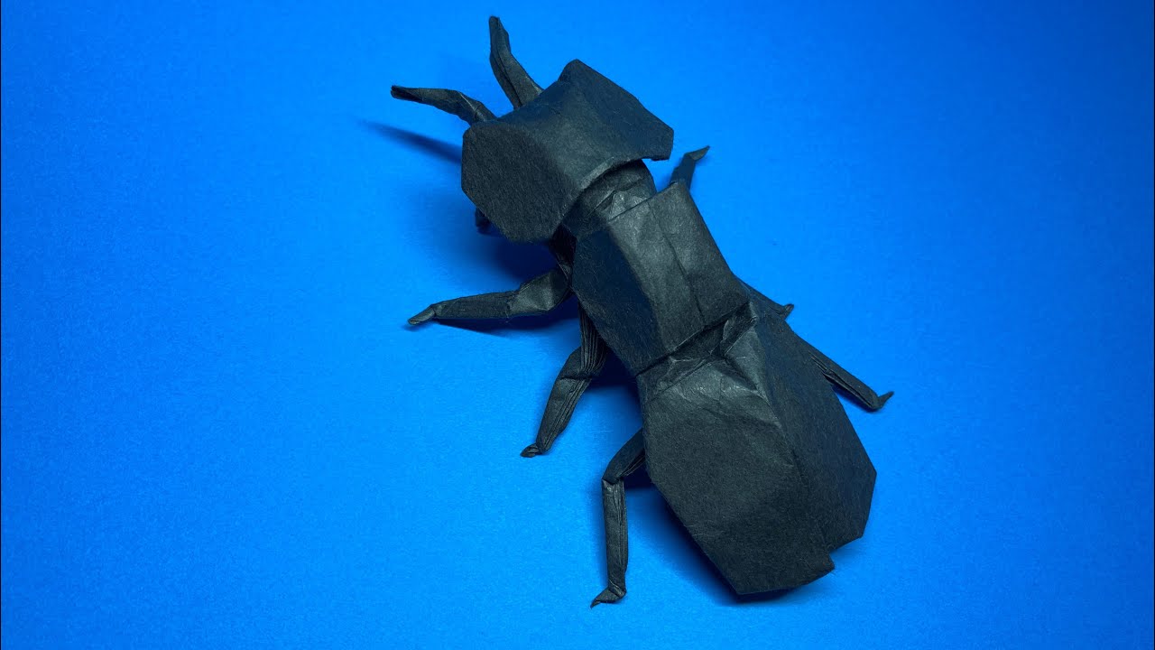 【一枚の折り紙で作るアリ Part.1】【解説付き】Origami Ant Part.1