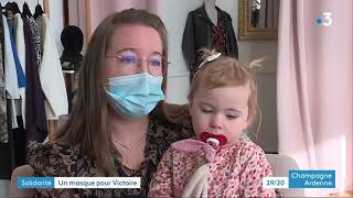 Reportage France 3 Champagne-Ardennes - Les masques transparents de "Victoire"