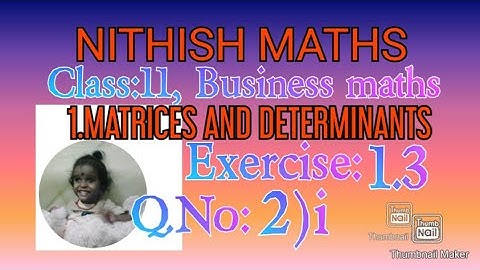 Class:11(Business Maths)Ch.1, Exercise 1.3, Q.No 2)i Solve using matrix inversion method