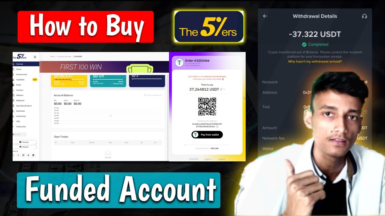 How to Buy The 5%ers Funded Account Using Binance: 5% OFF Secret🤫