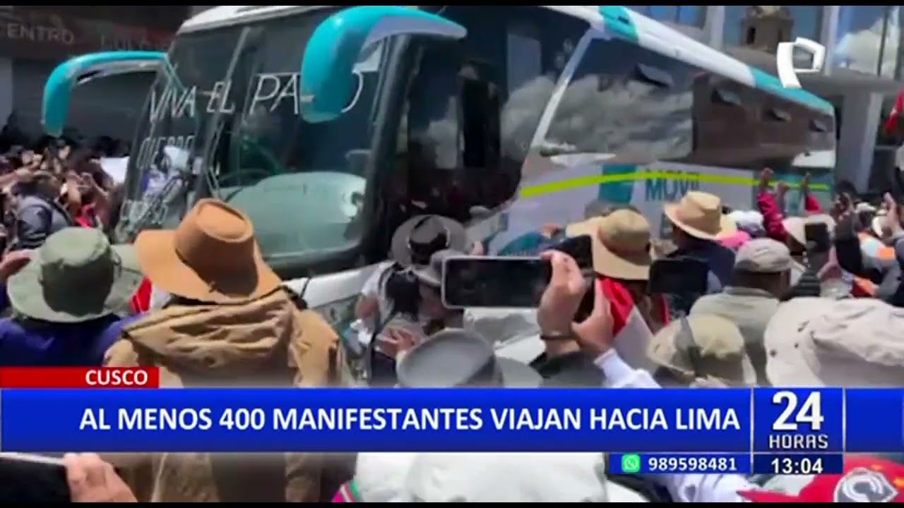 Cusco: Alrededor de 400 manifestantes viajan hacia Lima para continuar con las protestas