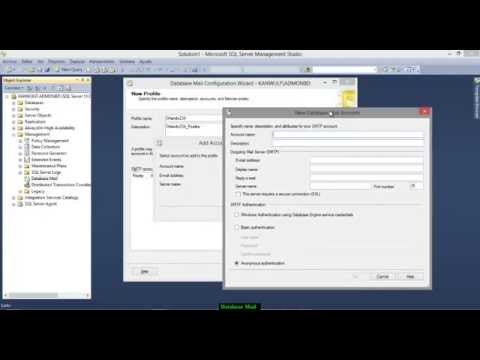 Como configurar Database mail en SQL 2012