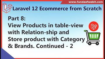 Part 8: Laravel 12 Ecom - Display Products with relationship & store product in database Continued-2