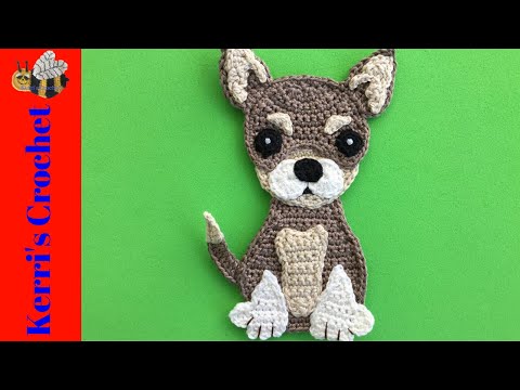 Crochet Chihuahua Tutorial - Crochet Applique Tutorial