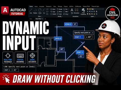 Dynamic Input in AutoCAD Explained | Type Dimensions at Cursor