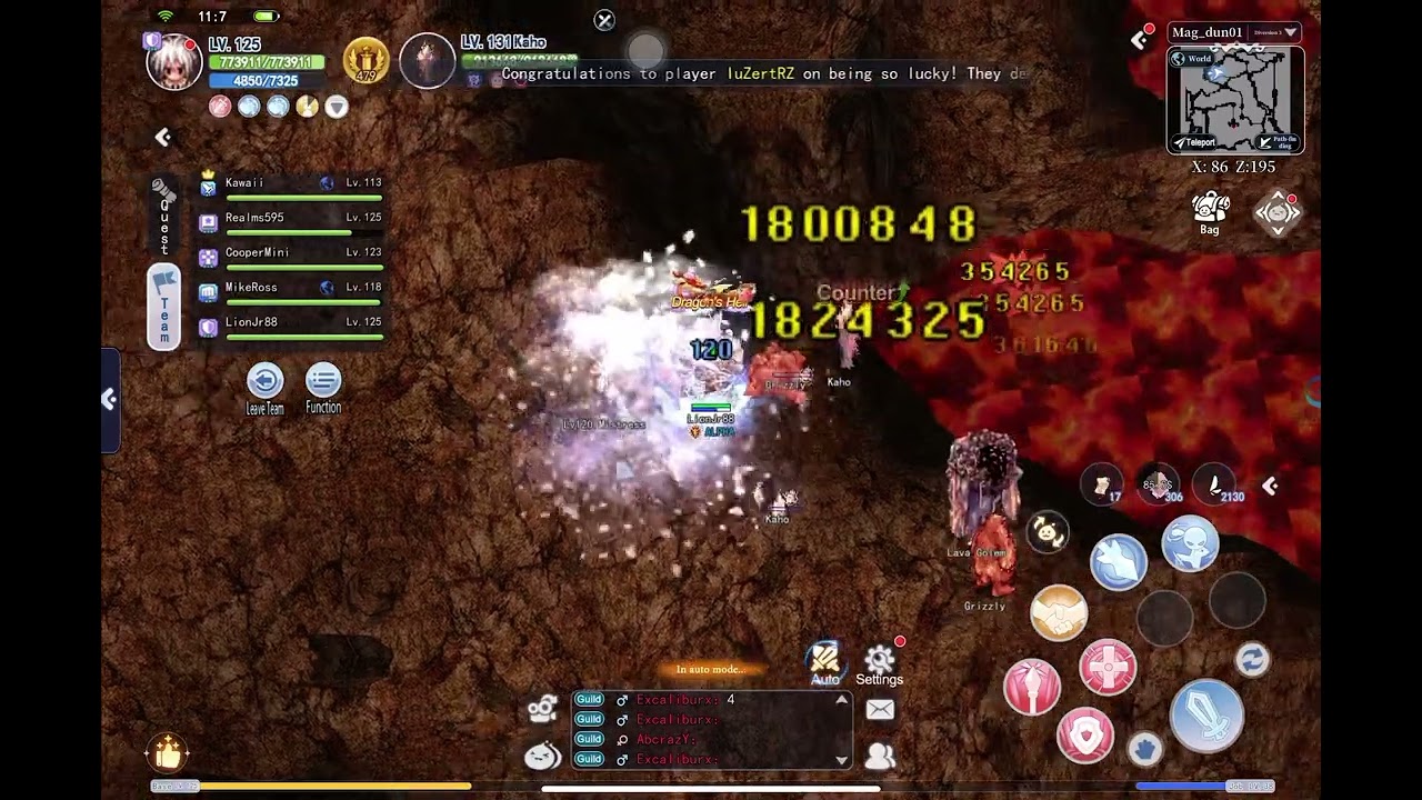 The Ragnarok Royal Guard Leveling Magma Dungeon 