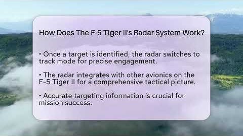 How Does The F-5 Tiger II