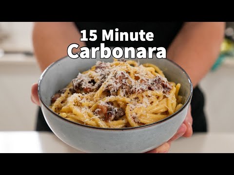 15 Minute Authentic Creamy Pasta Carbonara