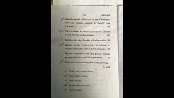 IGNOU | BAEGH | BGDG 172 Question Paper 2023 | English Bachelor | Gender Sensitization