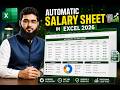 Automatic Salary Sheet in Excel 2025 | Salary Sheet with Formulas | Step by Step Tutorial