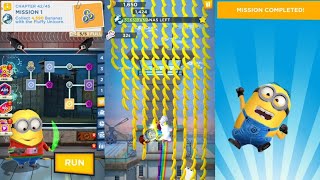 Minion Rush Chapter 42 Mission 1 Collect 4590 Bananas with the Fluffy Unicorn 🦄 Prison Run#845
