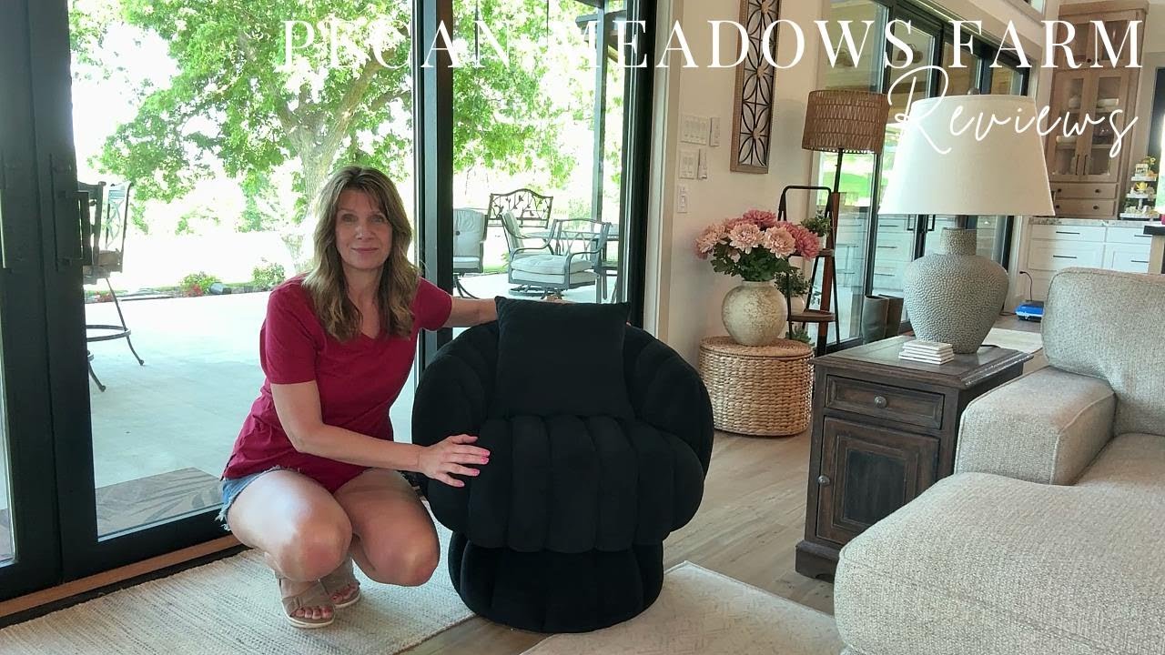 Mid Century Modern 360 Degree Barrel Swivel Accent Sofa Chair