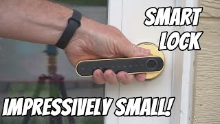 This eLinkSmart Fingerprint Smart Lock is impressively small