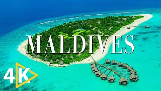 FLYING OVER MALDIVES (4K UHD)  Relaxing Music Along With Beautiful Nature Videos  4K Video HD