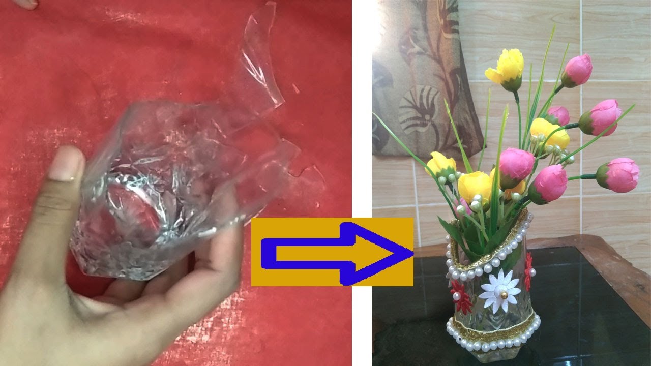 Broken Glass  Recycle । Waste Glass Craft ।  Broken Glass Cup Craft Ideas ।  Diy Broken Glass