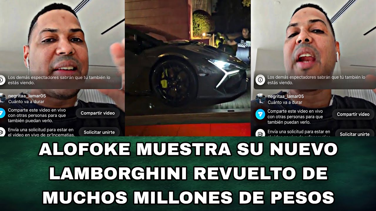 ALOFOKE MUESTRA SU NUEVO LAMBORGHINI REVUELTO DE MUCHOS MILLONES DE PESOS