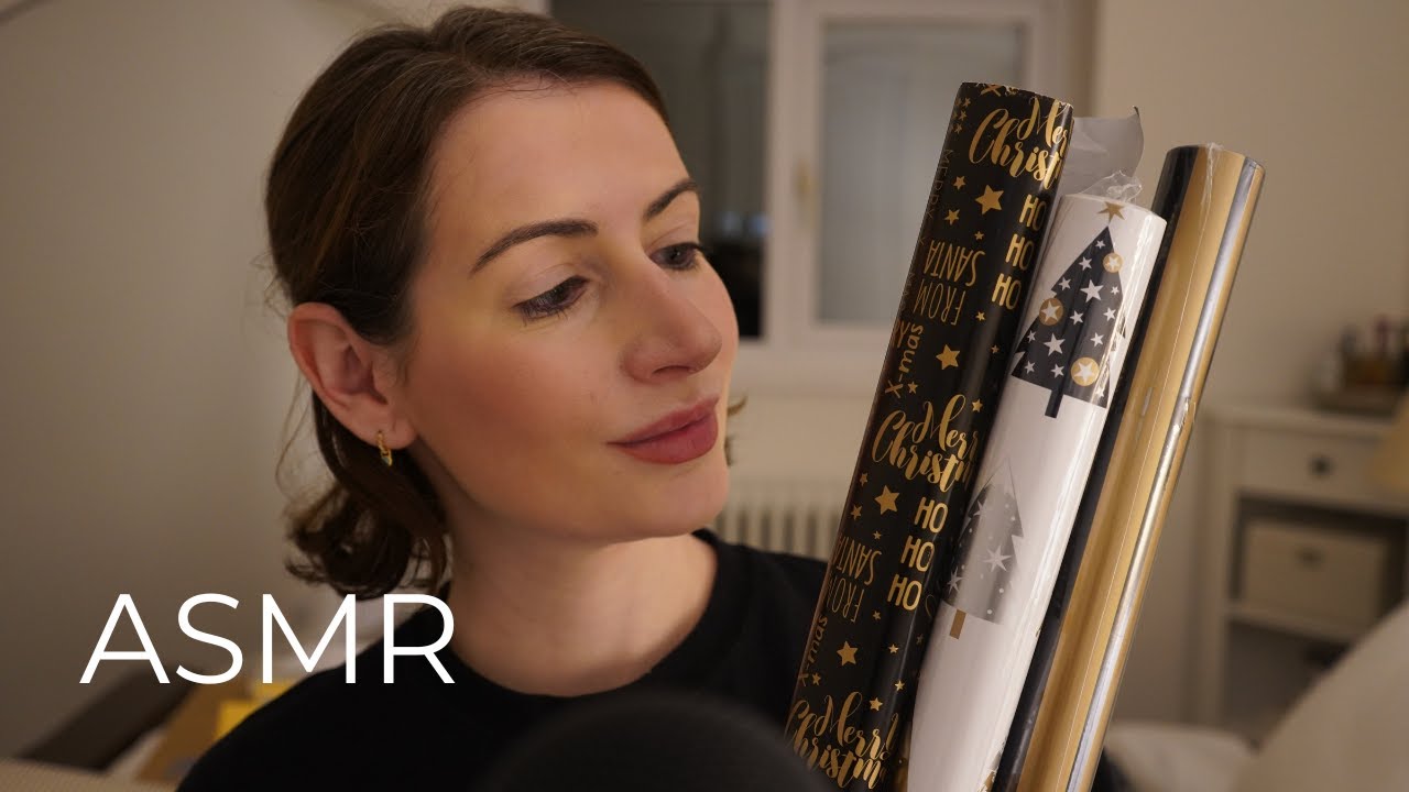 ASMR - Recado especial de Natal + Video pra dar sono e relaxar: embrulhando presentes (Português)