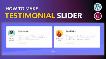 How to Make Testimonial Slider in Wordpress Elementor - Free
