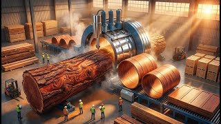 Manufacturing Bubinga: Rift Sawing Logs into Premium Drum Shells & High-End Cabinetry