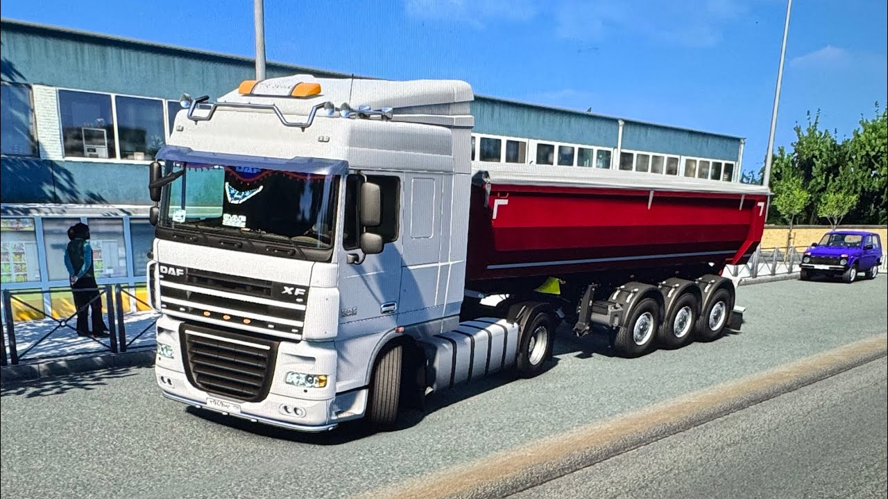 Euro Track Simulator 2, езда на DAF XF 105.460 от первого лица. Как вам такой формат ролика? 
