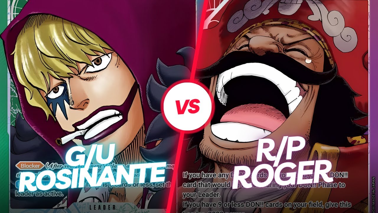 [OP-13] One Piece TCG Ranked G/U Rosinante VS R/P Roger - YouTube