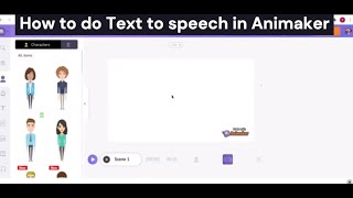 How to add Text To Speech in Animaker