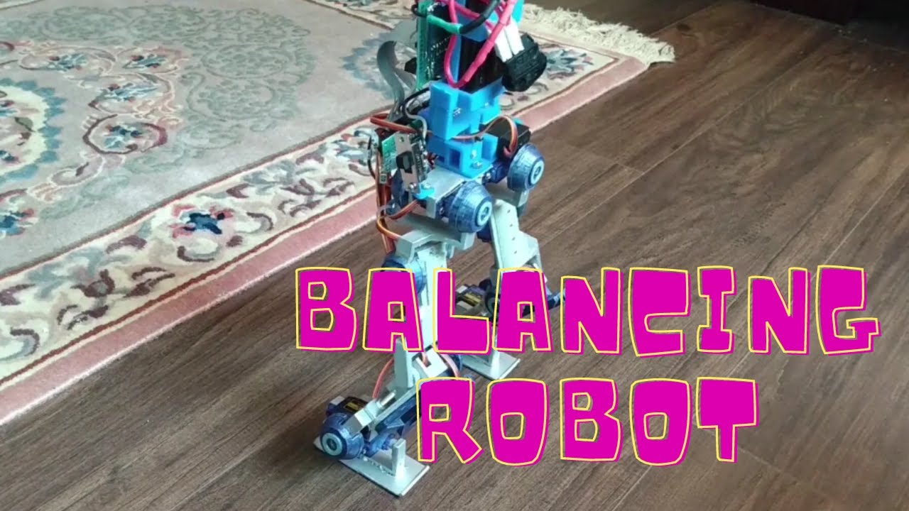 Biped robot balancing - YouTube
