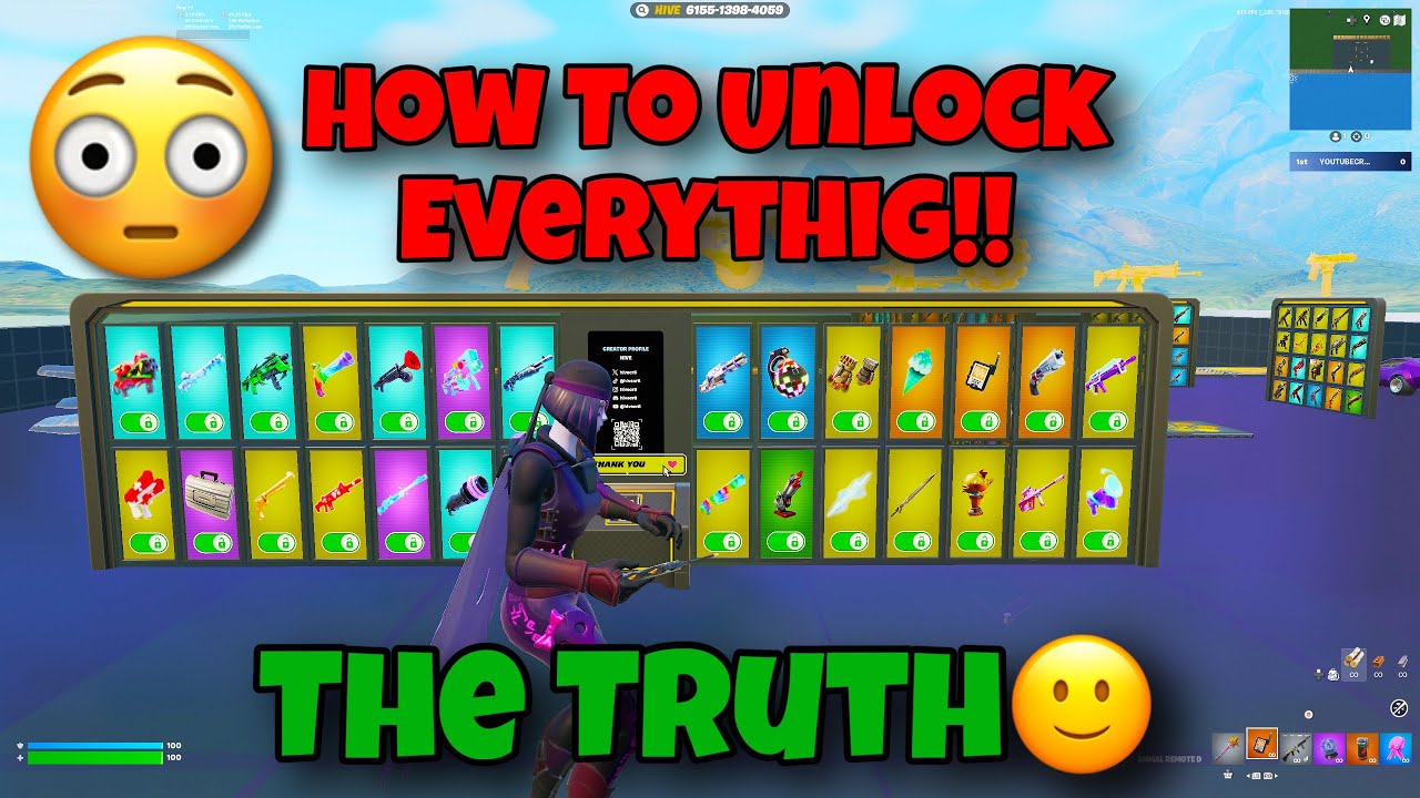 Fortnite 1v1 With Every Gun How To Unlock Every Secret AimBot & More! (THE TRUTH)