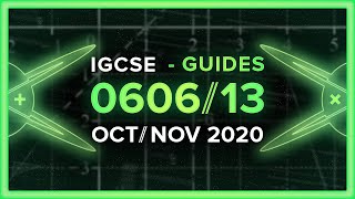 0606/13/OCT/NOV 2020 | Solution Guide