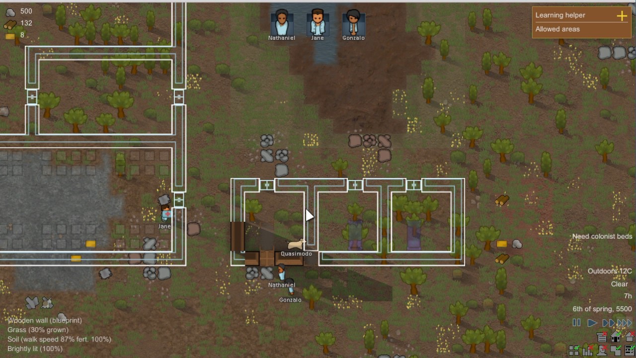Rimworld Alpha 15 episode 1: planning the base
