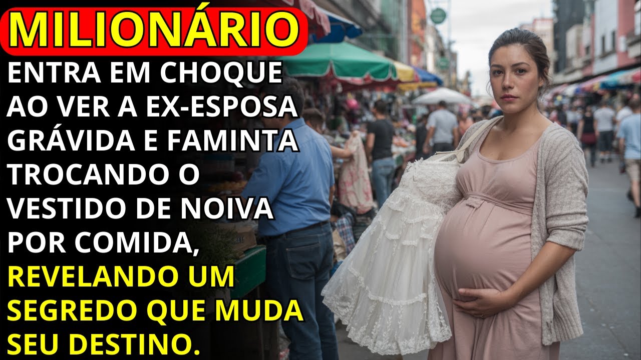 MILIONÁRIO ENCONTRA A EX-ESPOSA GRÁVIDA TROCANDO O VESTIDO DE CASAMENTO POR COMIDA
