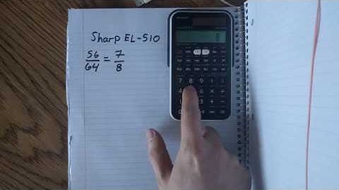 Simplifying Proper Fractions with the SHARP EL-510