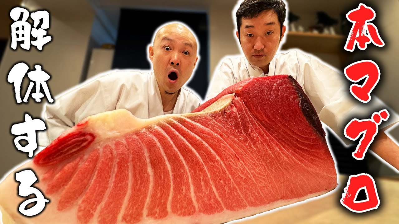 【高級本マグロ】大トロ、中トロ、赤身すべて取れる腹中をサク取り！大将に絶品の海鮮丼を作ってもらった！