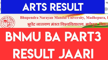 BNMU BA Part3 Result 2018 Jaari