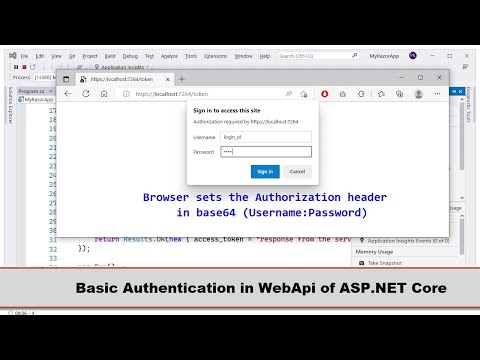 Basic Authentication in WebApi | Web Api with ASPNET Core