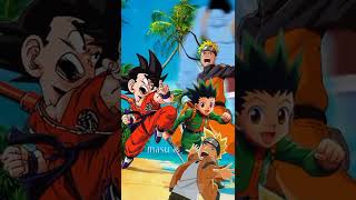 who is strongest? (goku vs luffy,naruto,gon, and boruto)