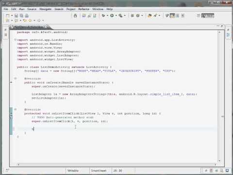 (5) Android Beginner Tutorial - ListActivity