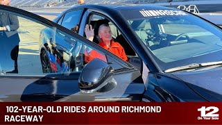 Fulfilling her bucket list: 102-year-old rides around Richmond Raceway
